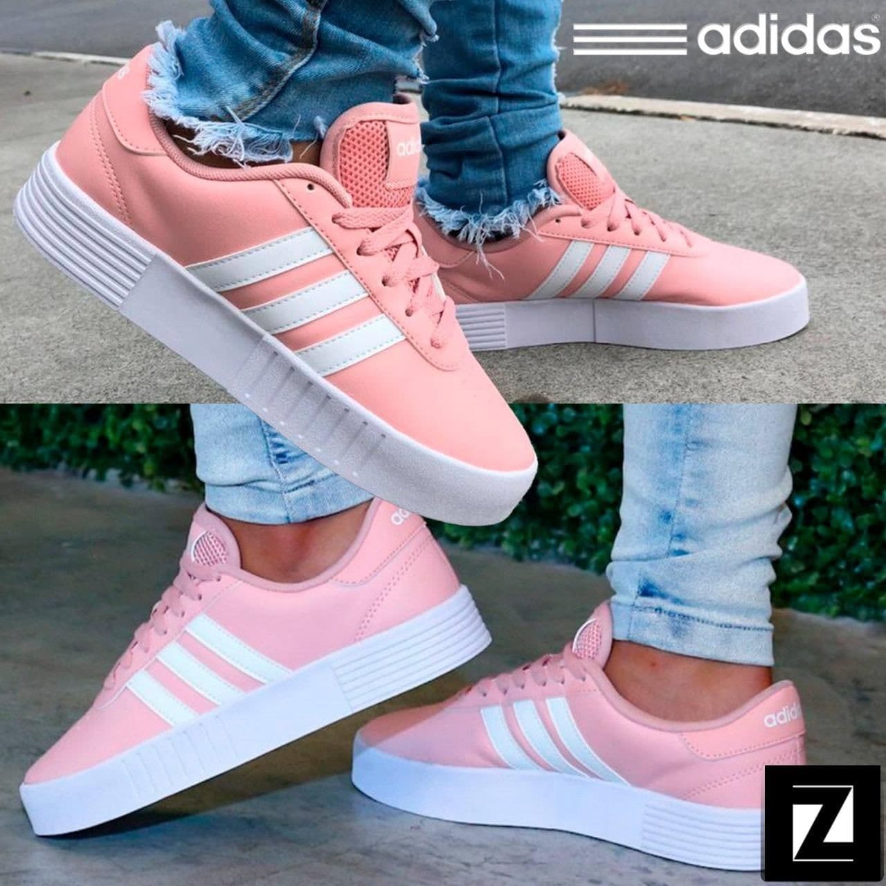 adidas court rosa